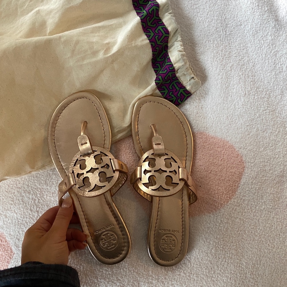 Tory Burch Miller sandal rose gold new
